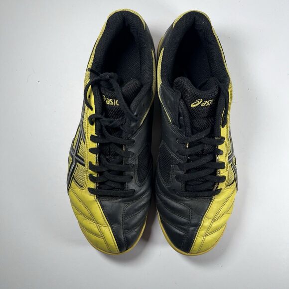 ASICS Atrista TST500 Black/Yellow Indoor Soccer Shoes Sneakers Men's Size 8 - Picture 6 of 8